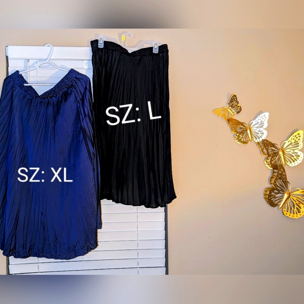 Two Time & Tru Long Pleated Skirts
